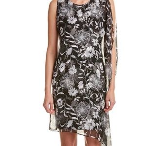 Vince Camuto Dandelion Dress with Chiffon Overlay